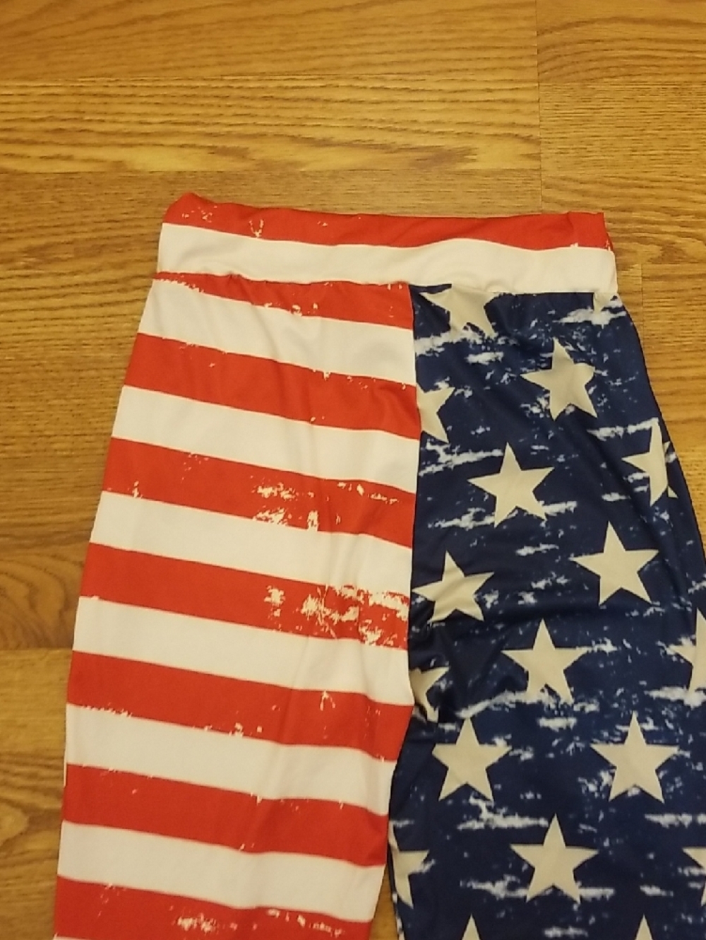 Women's Flag-Print Wide Leg Pants - Red, White & Blue - Picture 7 of 7